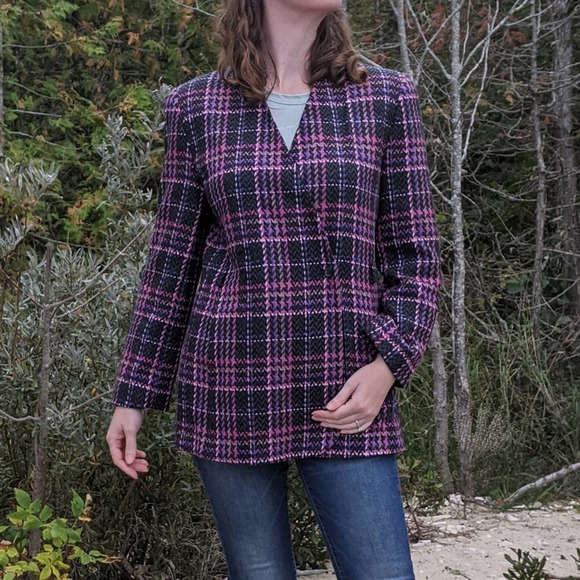 Pendleton Jackets & Blazers - Vintage Pendleton Pink Virgin Wool Tweed Jacket Size 6 Deadstock